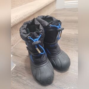 Sorel, Kids size 12, Black and Blue